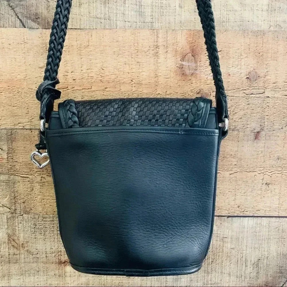 Brighton Leather Woven Crossbody Purse - Picture 3 of 7